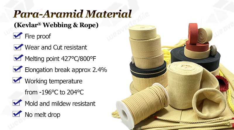 Para aramid webbing Para aramid webbing